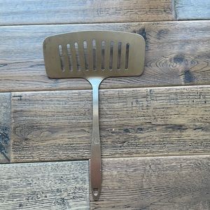 Vintage Fish Spatula Wide Stainless Steel Rare S